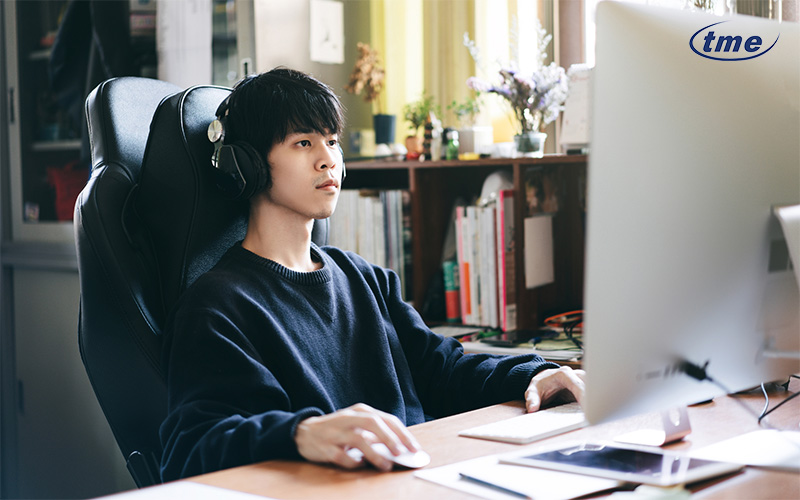 Working Adult With Headphones
